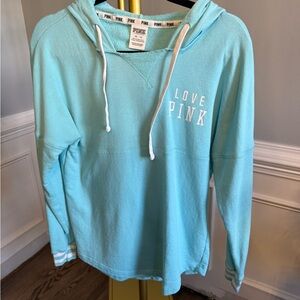 Pink Victoria's Secret Women's Logo Hoodie, Baby Blue , XS